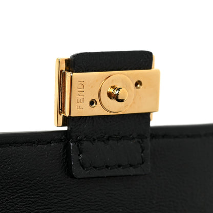 Fendi Nappa Matisse FF Embossed Nano Baguette Charm Black 10 of 12