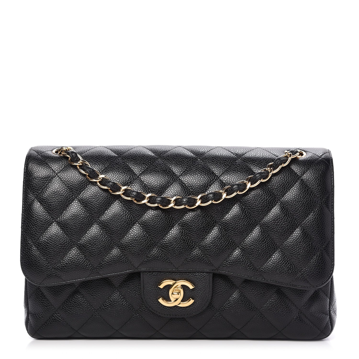 Chanel Caviar Quilted Jumbo Double Flap Black 1 of 11