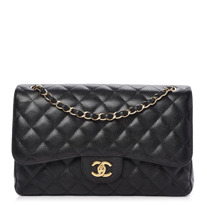 Chanel Caviar Quilted Jumbo Double Flap Black 1 of 11