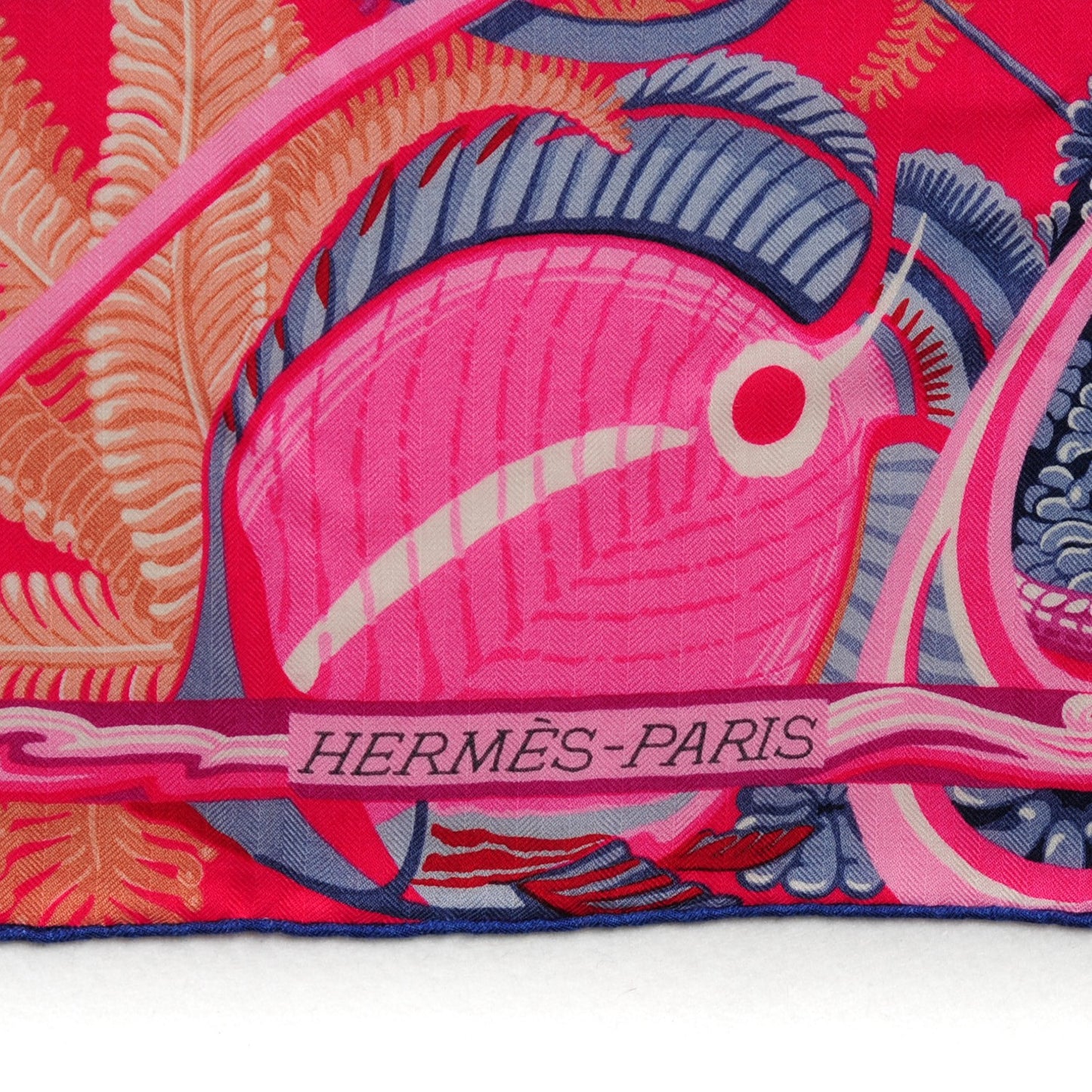 Cashmere Silk De La Mer Au Ciel Shawl 140 Rose Vif Fuchsia Gris Bleuete