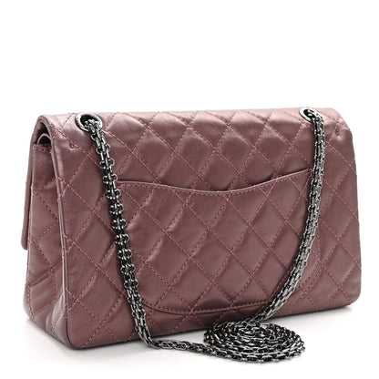 Chanel Metallic Aged Calfskin Quilted 2.55 Reissue 226 Flap Rose Fonce 3 of 12