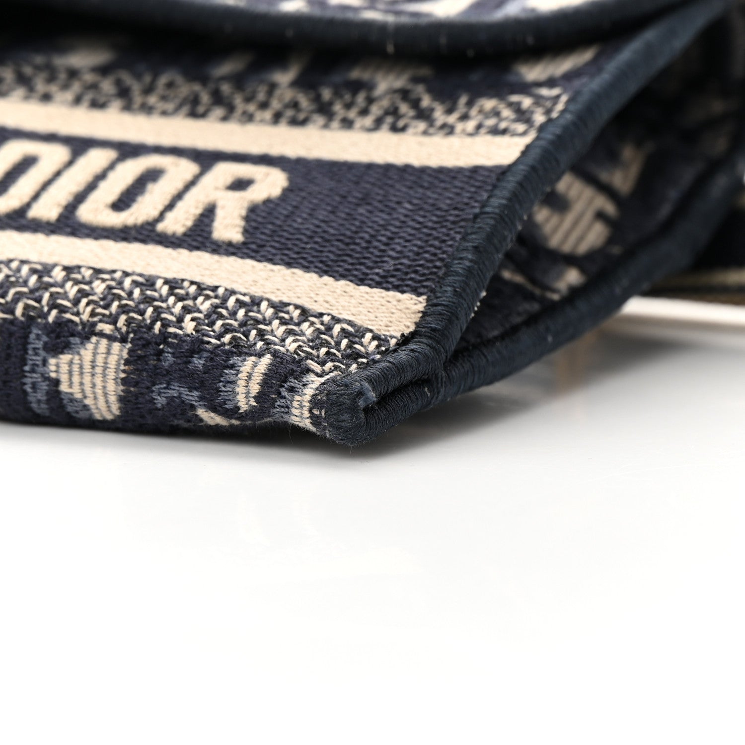 Christian Dior Oblique Slim Saddle Pouch Blue 10 of 13
