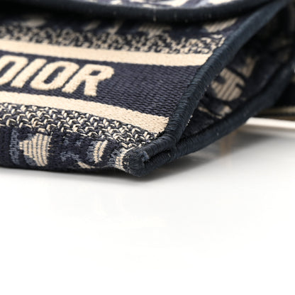 Christian Dior Oblique Slim Saddle Pouch Blue 10 of 13