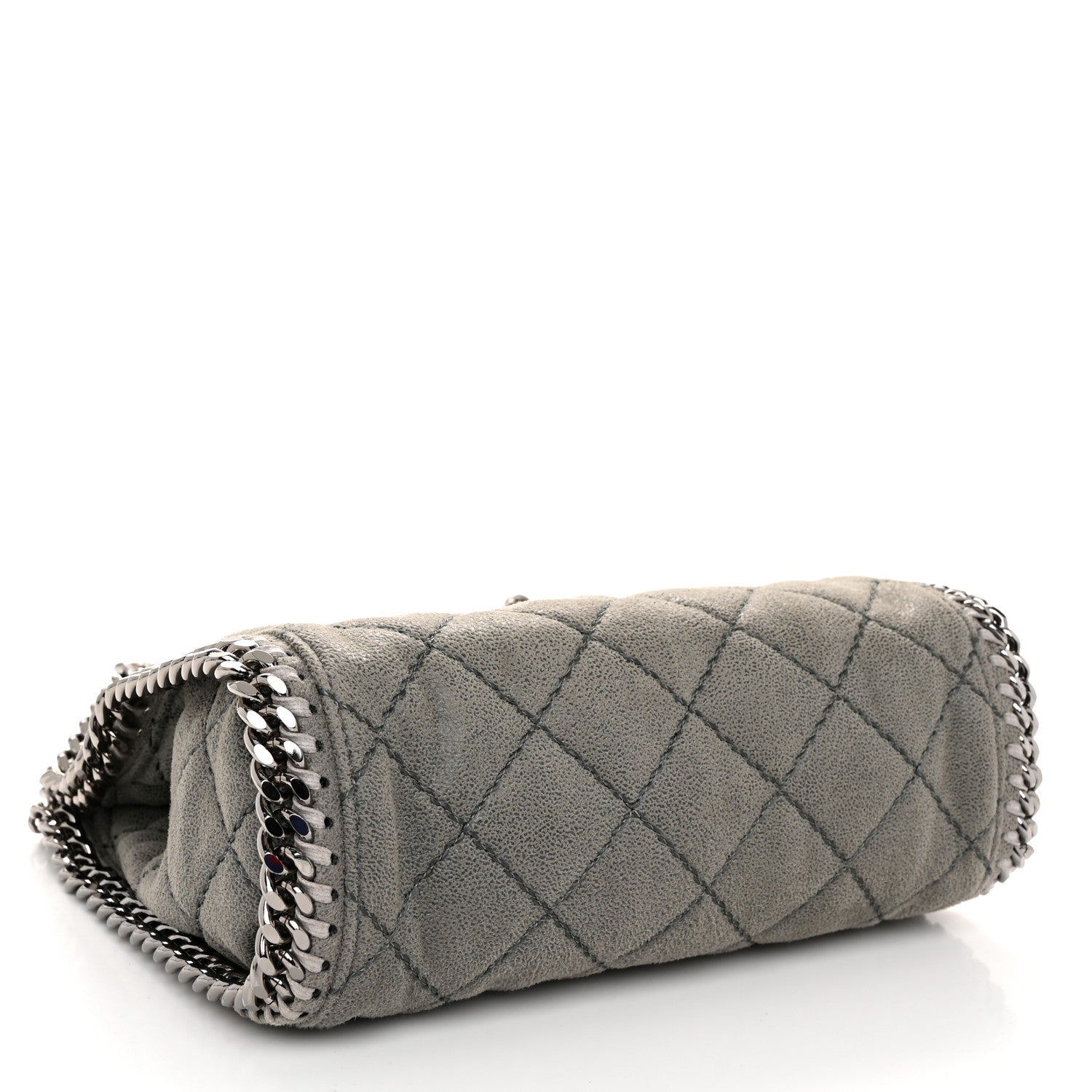 Stella McCartney Shaggy Deer Quilted Mini Falabella Grey 4 of 11