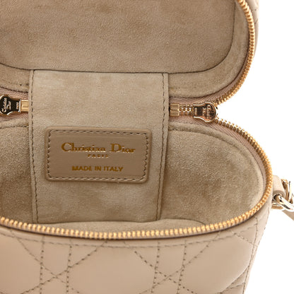 Christian Dior Lambskin Cannage Micro Lady Dior Vanity Case Beige 6 of 11