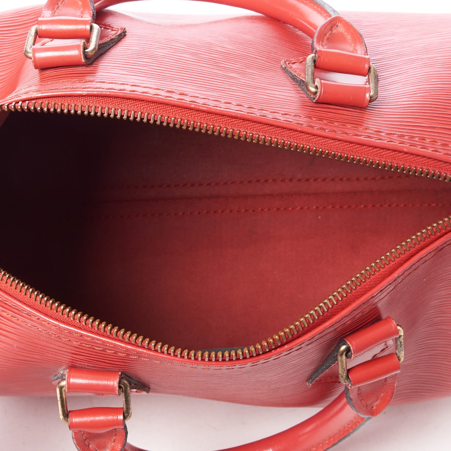 Louis Vuitton Epi Speedy 25 Castillan Red 9 of 9
