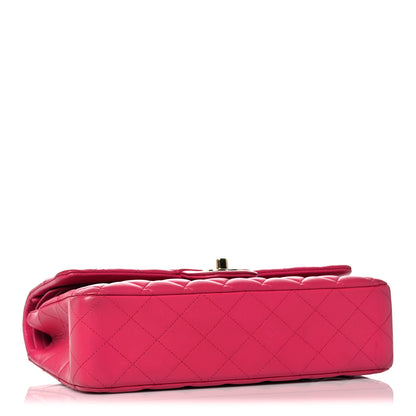 Chanel Lambskin Quilted Medium Double Flap Dark Pink 4 of 21