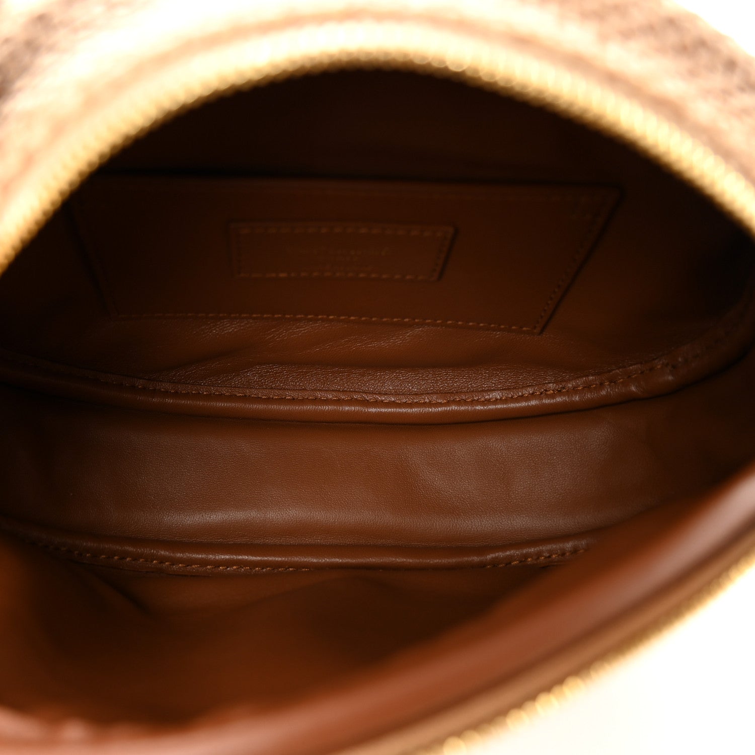 Saint Laurent Raffia Calfskin Round Camera Bag Golden Ecru Brick 5 of 9