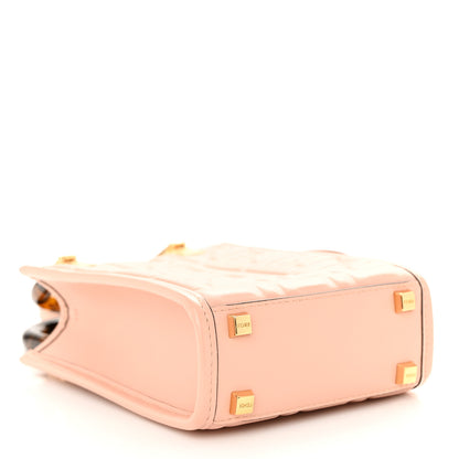 Fendi Vitello Plexiglass FF Embossed Mini Fendi Sunshine Shopper Tote Baby Pink 4 of 11