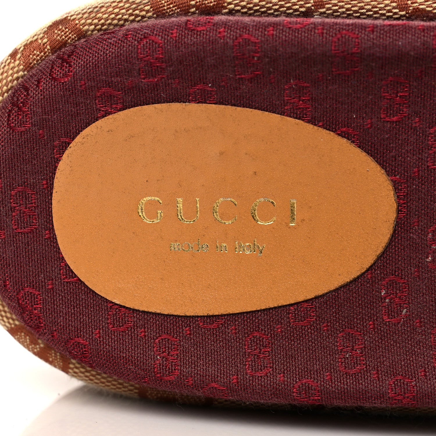 Gucci Canvas GG Monogram Angelina Platform Slide Sandals 39.5 Beige Ruggine 6 of 7