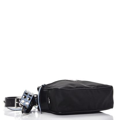 Prada Tessuto Nylon Studded New Vela Shoulder Bag Black Astrale 4 of 7