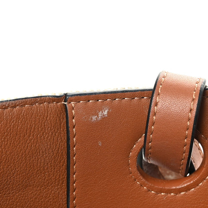 Loewe Canvas Calfskin Small Anagram Tote Ecru Tan 11 of 12