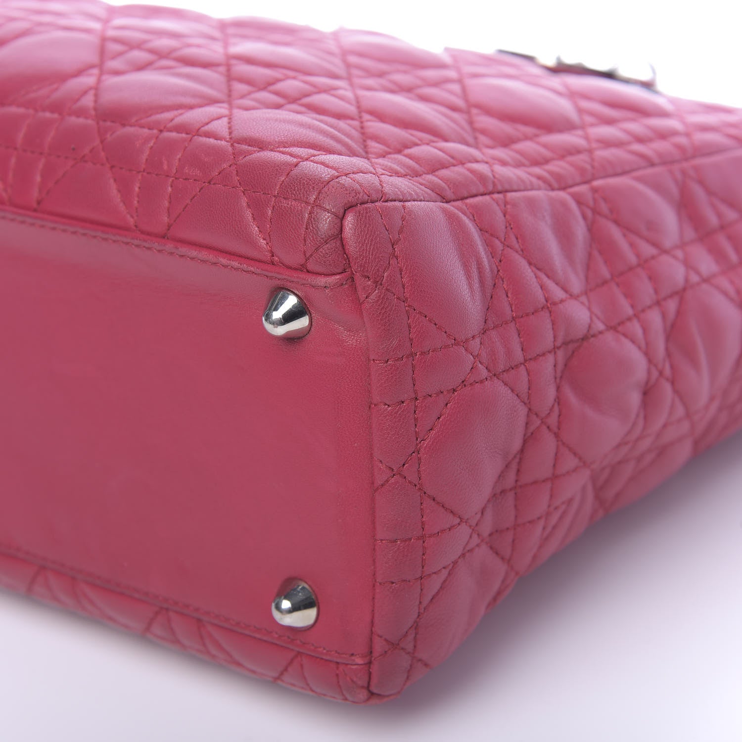 Christian Dior Lambskin Cannage Large Lady Dior Pink 12 of 13