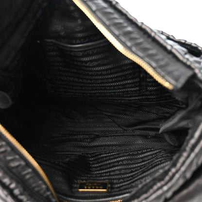 Prada Nappa Gaufre Messenger Tote Black 5 of 10