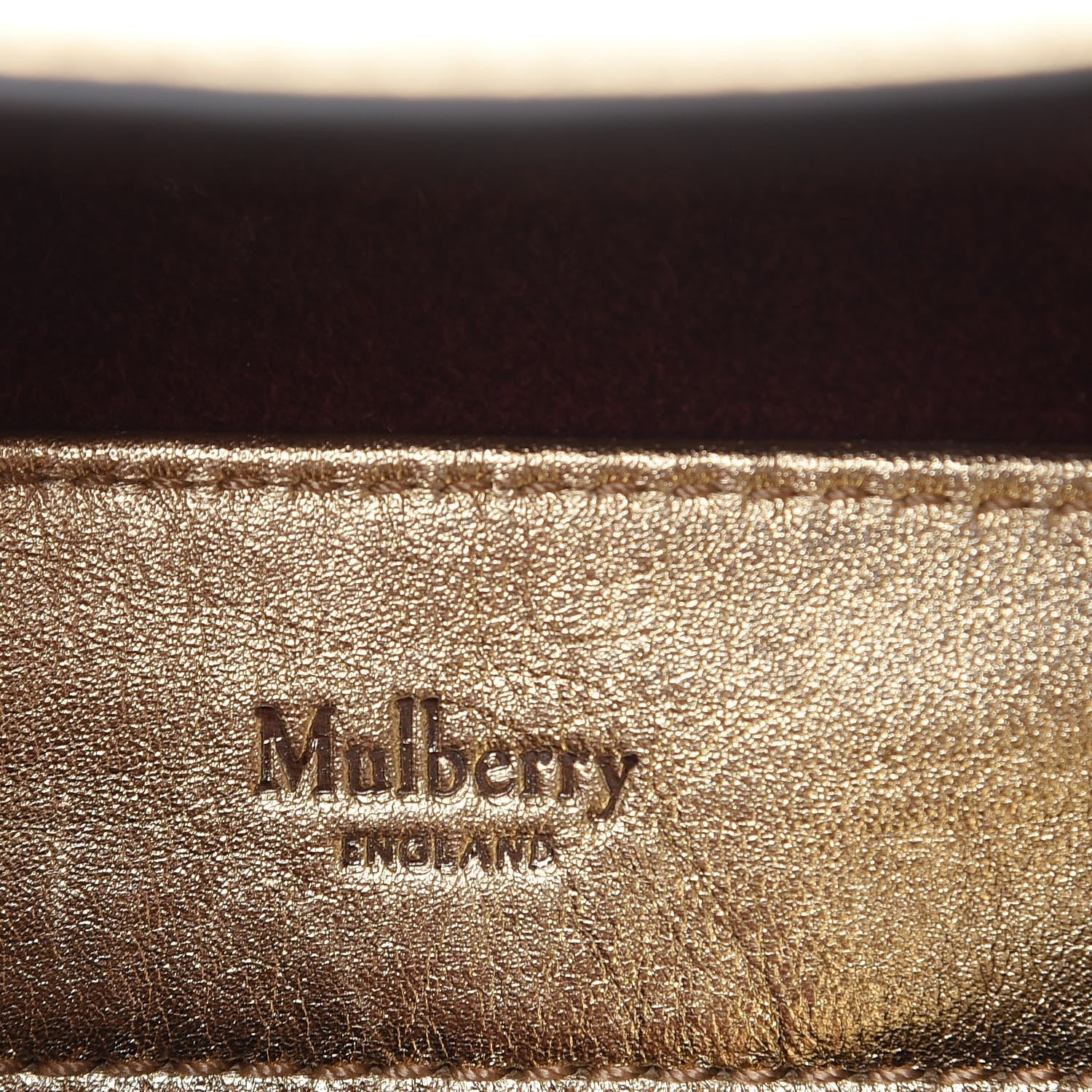Mulberry Metallic Smooth Calfskin Quilted Mini Bayswater Backpack Gold 6 of 8