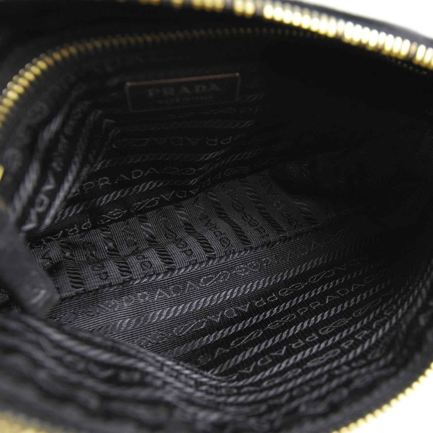 Prada Suede Box Shoulder Bag Black 6 of 8