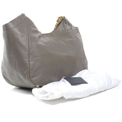 Prada Soft Calf Chain Tote Bambu 3 of 7