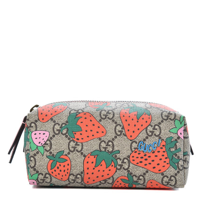 Gucci GG Supreme Monogram Strawberry Cosmetic Case 1 of 10