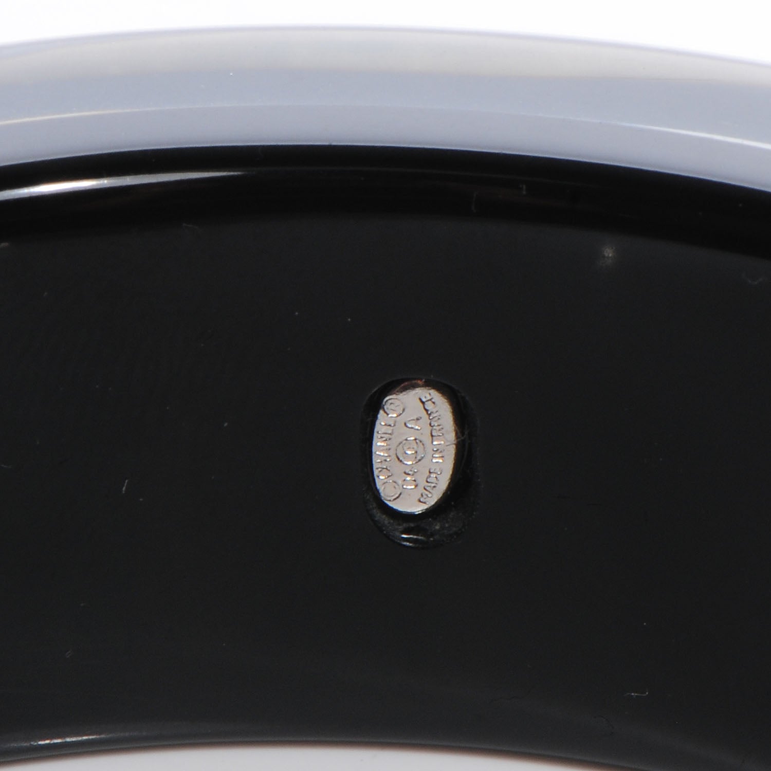 Chanel Resin Crystal CC Bangle Black 4 of 7