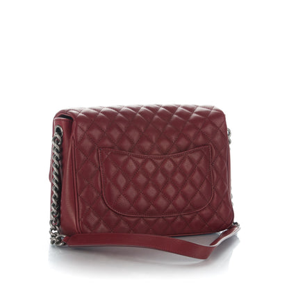 Chanel Caviar Quilted Medium Rock In Rome Single Flap Burgundy 3 of 6