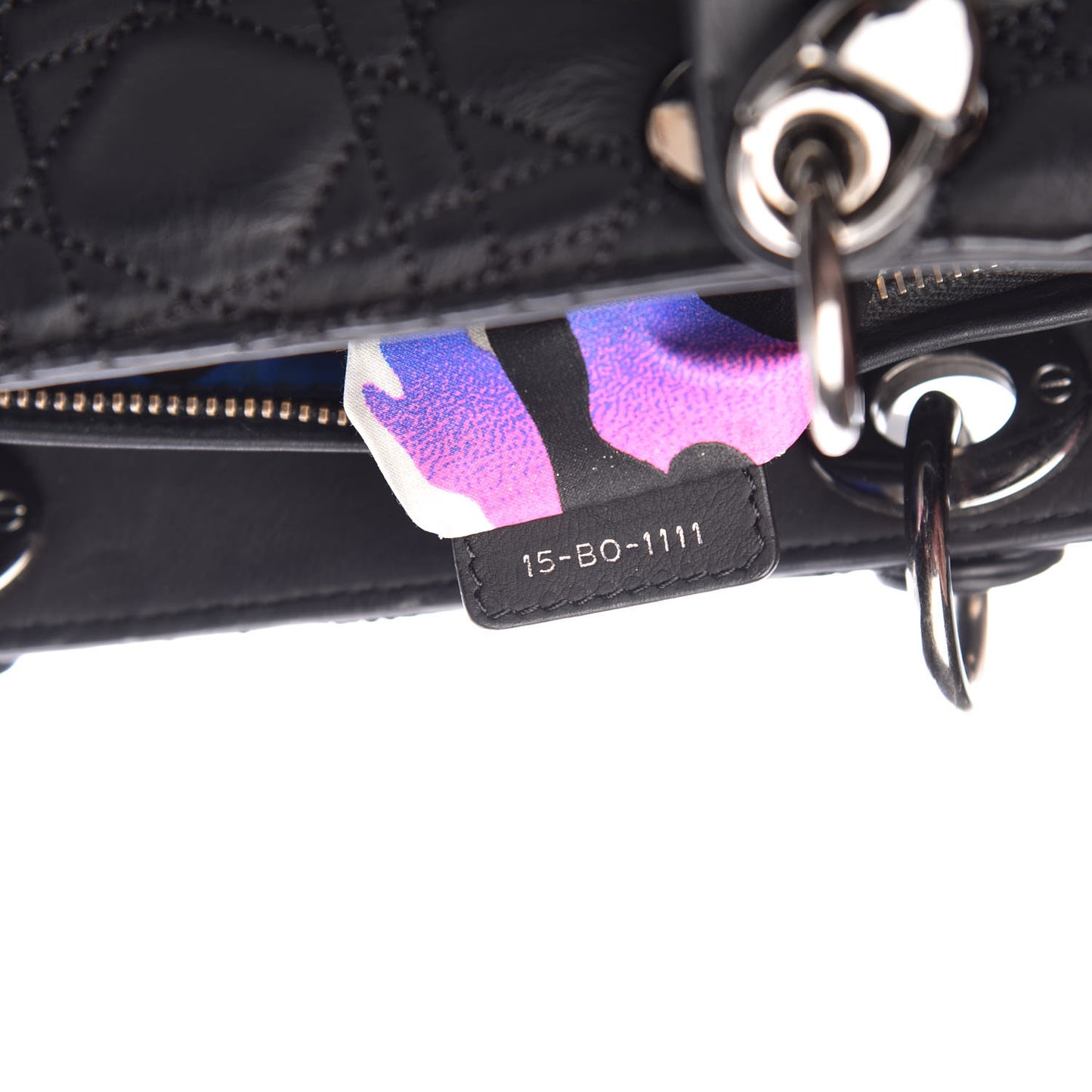 Calfskin Cannage Medium Anselm Reyle Lady Dior Black