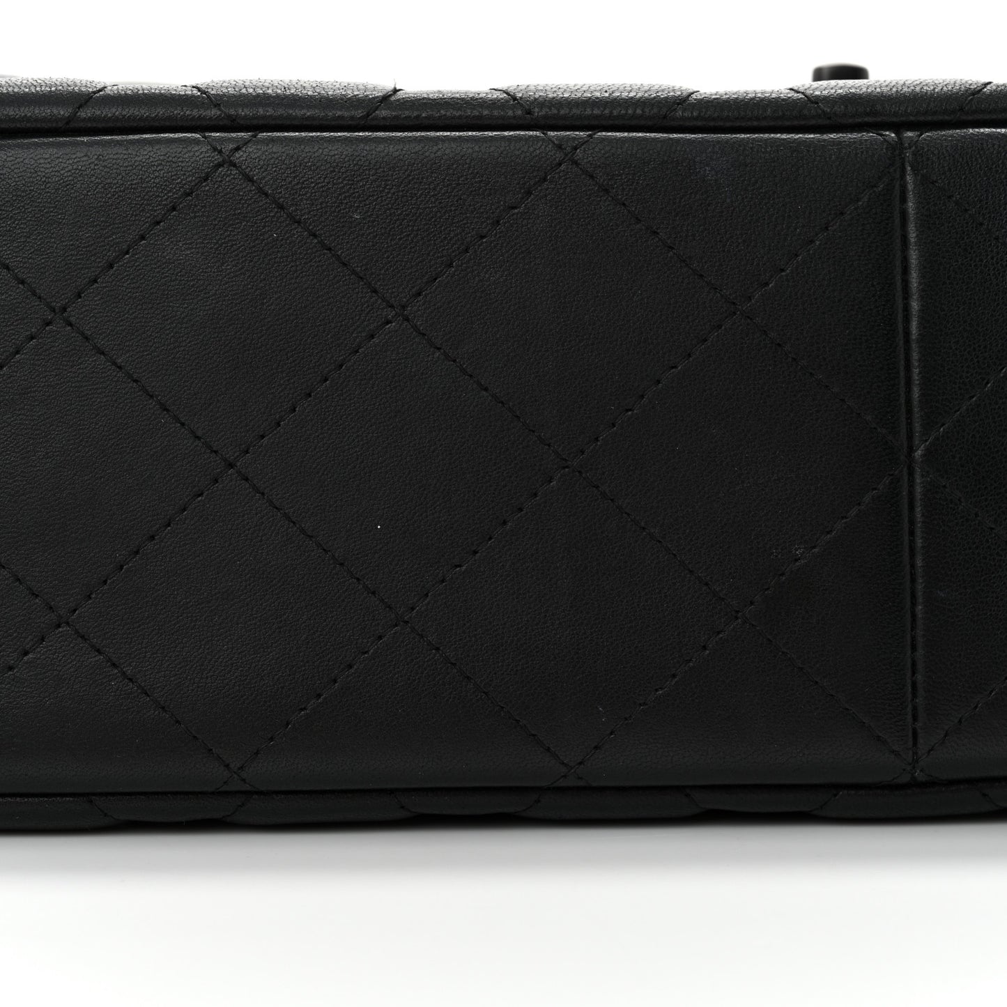Lambskin Quilted Jumbo Double Flap So Black