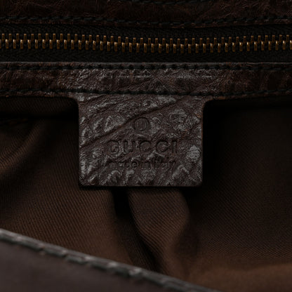 Gucci Monogram Large Jockey Hobo Dark Brown 6 of 12