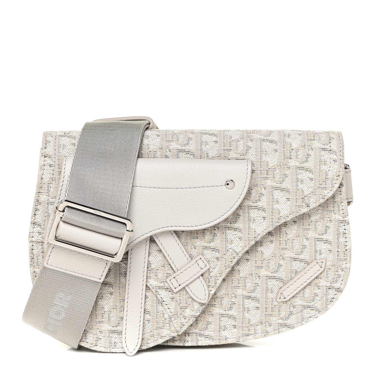 Oblique Saddle Messenger Pouch Beige