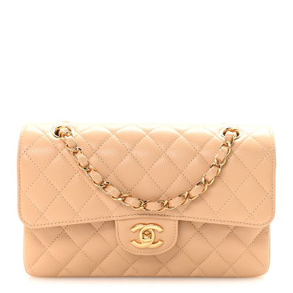 Chanel Caviar Quilted Small Double Flap Beige 1 of 10