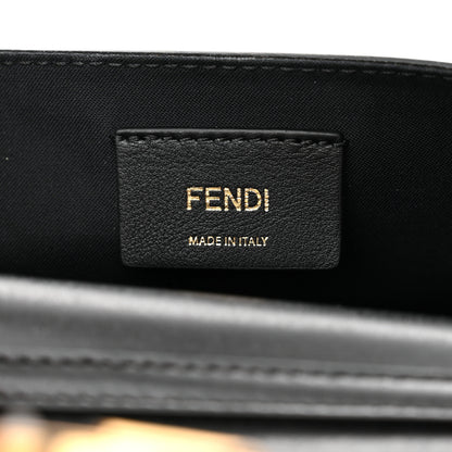 Fendi Vitello Liberty F is Fendi Bi-Color FF 1974 Embossed Envelope Belt Bag Maya Black 7 of 12