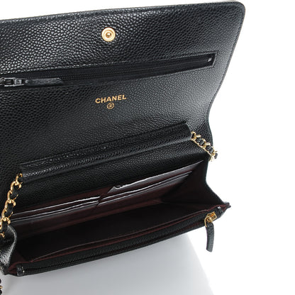 Chanel Caviar Quilted Wallet On Chain WOC Black 5 of 9