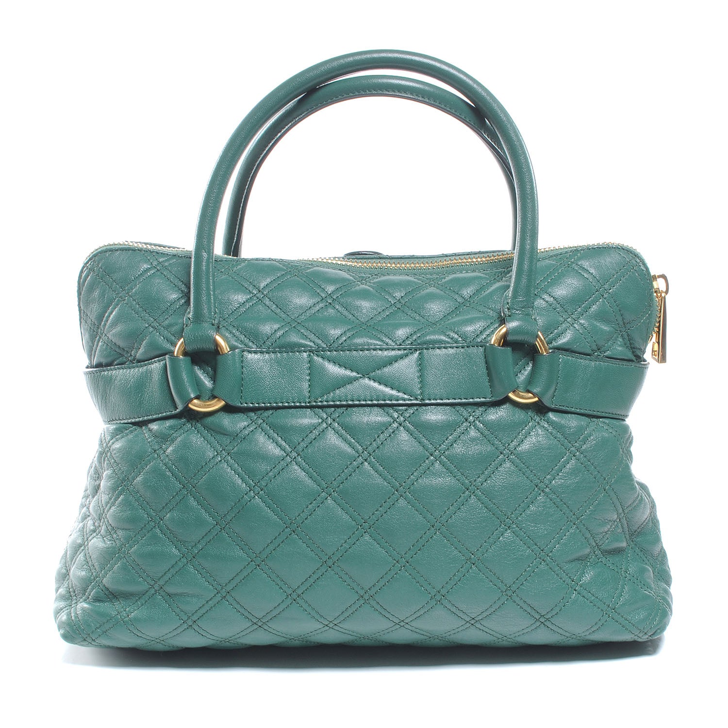 Marc Jacobs Leather Quilted Bruna Tote Teal 3 of 8