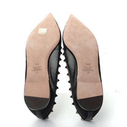 Valentino Garavani Mesh Rockstud Ballerina Flats 37.5 Black 6 of 10