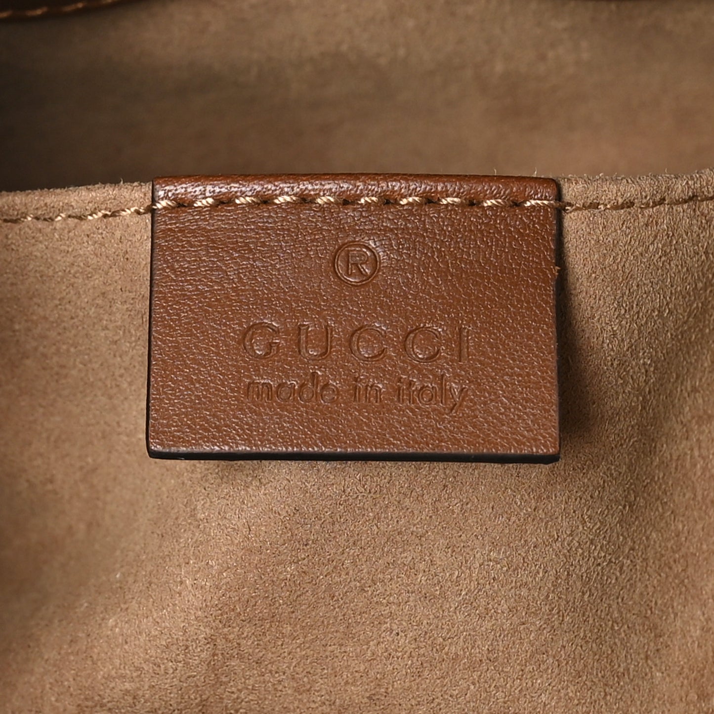 GG Supreme Monogram Calfskin Small Padlock Tote Beige Ebony Tuscany