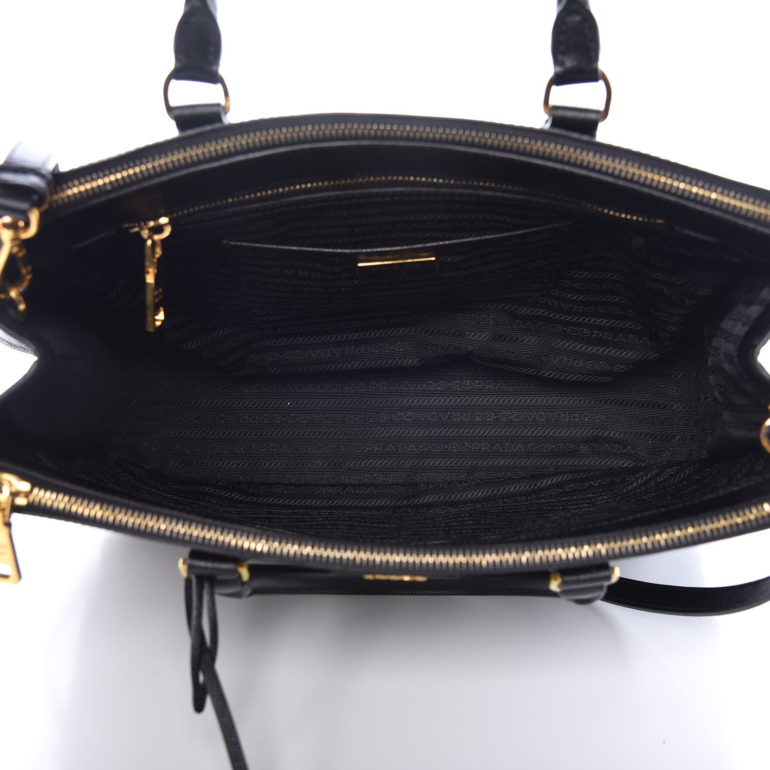 Prada Saffiano Medium Galleria Double Zip Tote Black 6 of 15