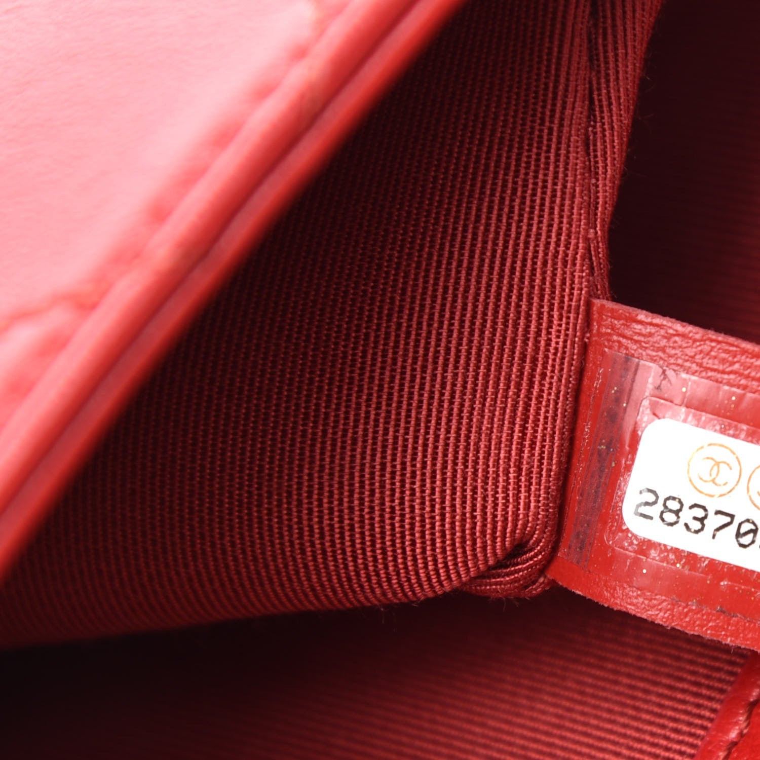 Chanel Calfskin Quilted Small Double Pocket Top Handle Flap Red 9 of 10