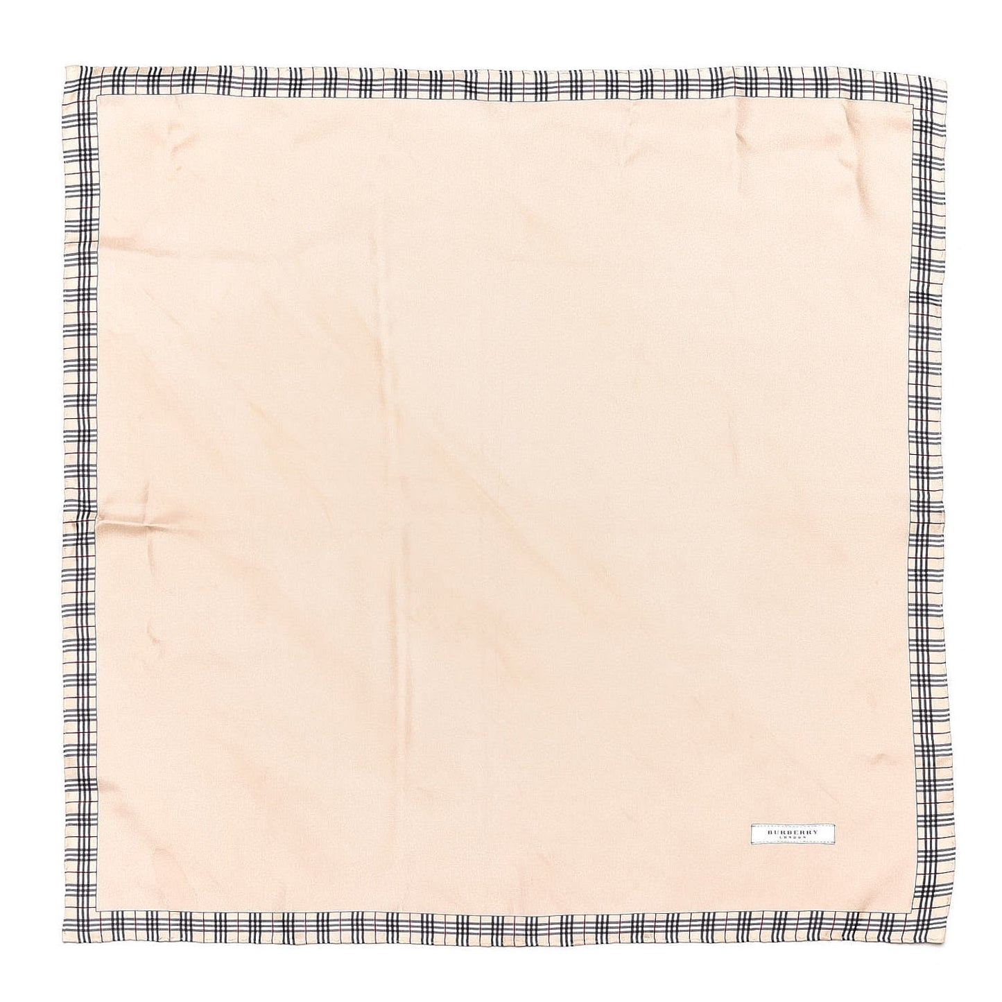 Silk House Check Square Scarf Beige