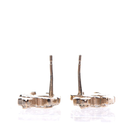 Chanel Crystal CC Earrings Gold 4 of 7