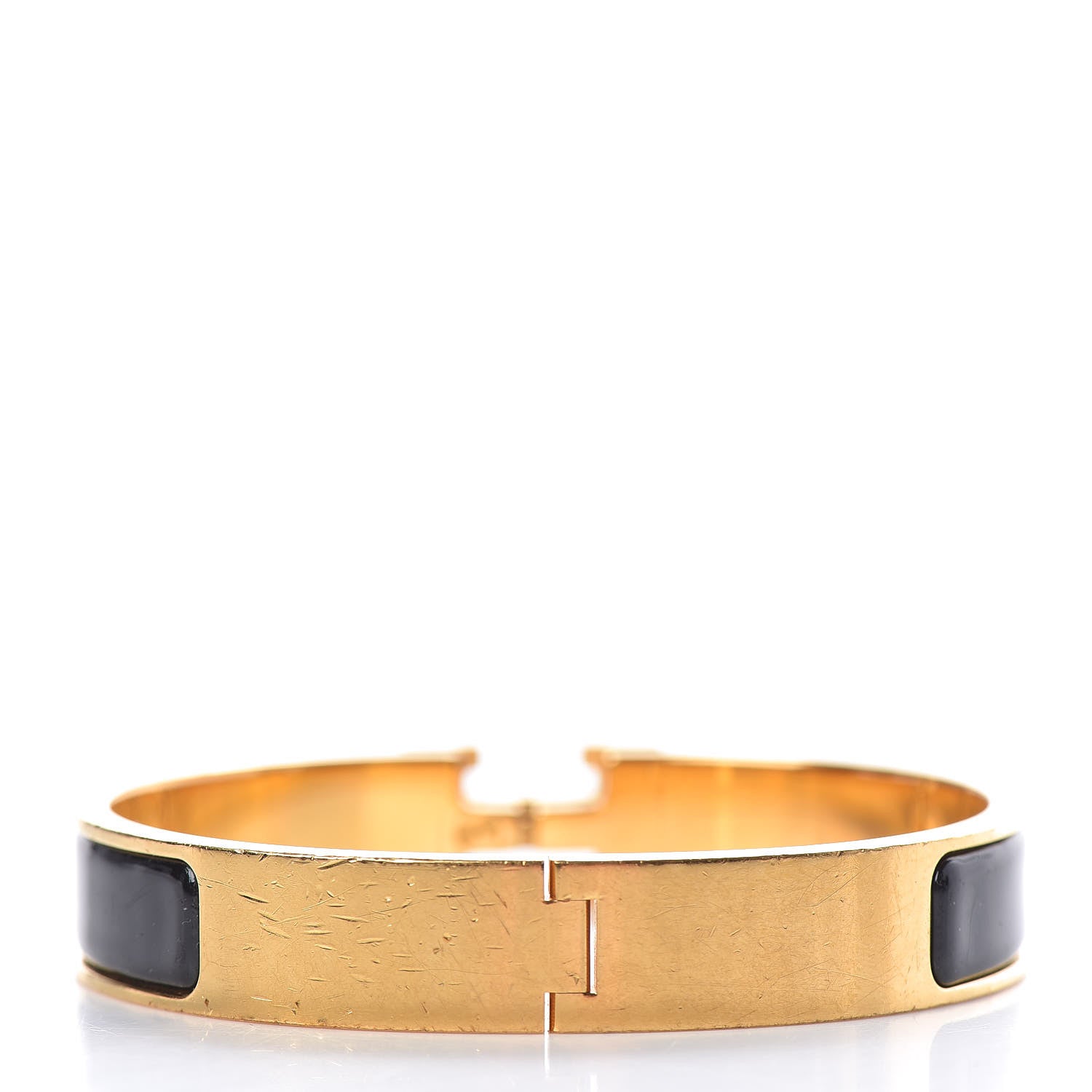 Hermes Enamel Narrow Clic Clac H Bracelet GM Black 3 of 4
