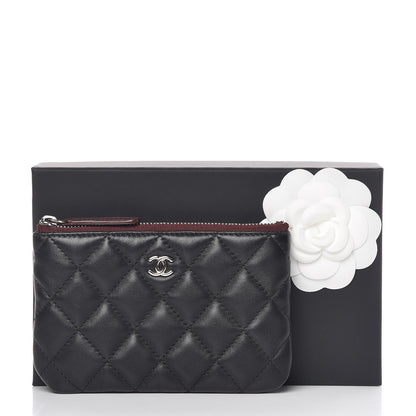 Chanel Lambskin Quilted Small Cosmetic Case Black 10 of 10