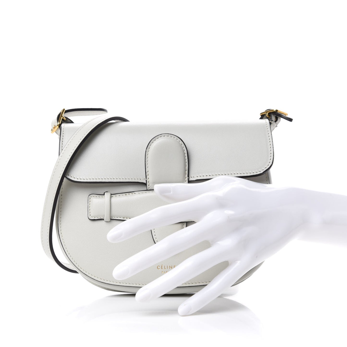 Smooth Calfskin Mini Symmetrical Bag White