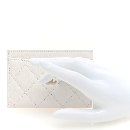 Chanel Caviar Quilted Card Holder White 2 of 6