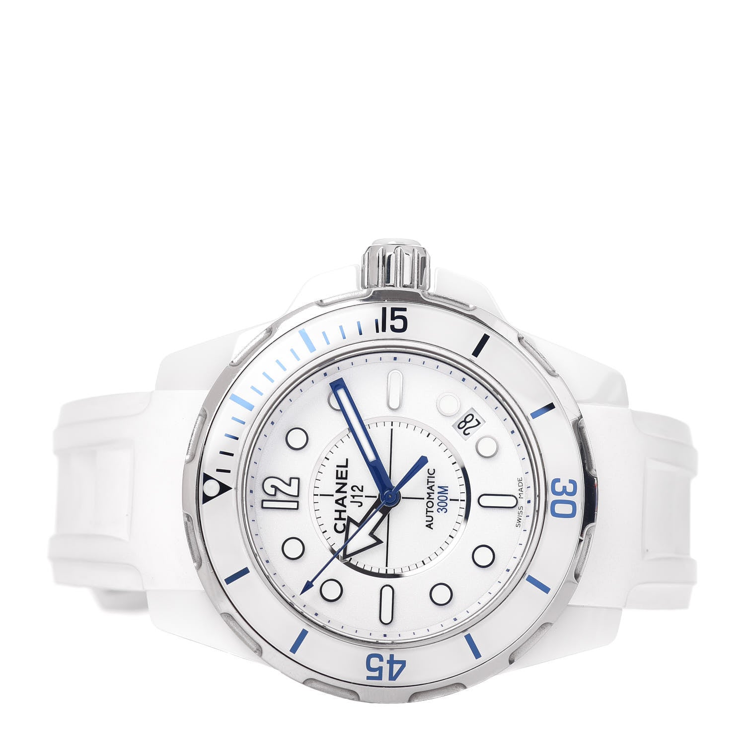 Chanel Stainless Steel Ceramic Rubber 40mm J12 Marine Automatic Watch White 3 of 4