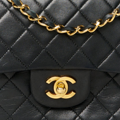 Chanel Lambskin Quilted Medium Double Flap Black 10 of 15