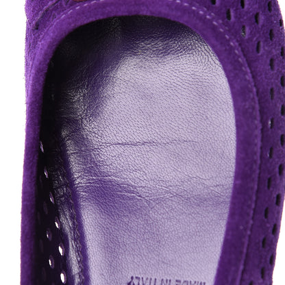 Louis Vuitton Suede Perforated Oxford Ballerina Flats 36 Violet 11 of 12
