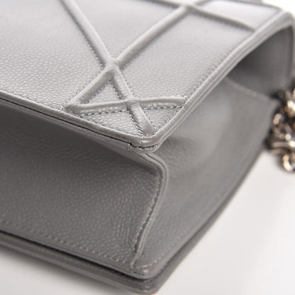 Christian Dior Grained Calfskin Medium Diorama Flap Bag Gris 11 of 11
