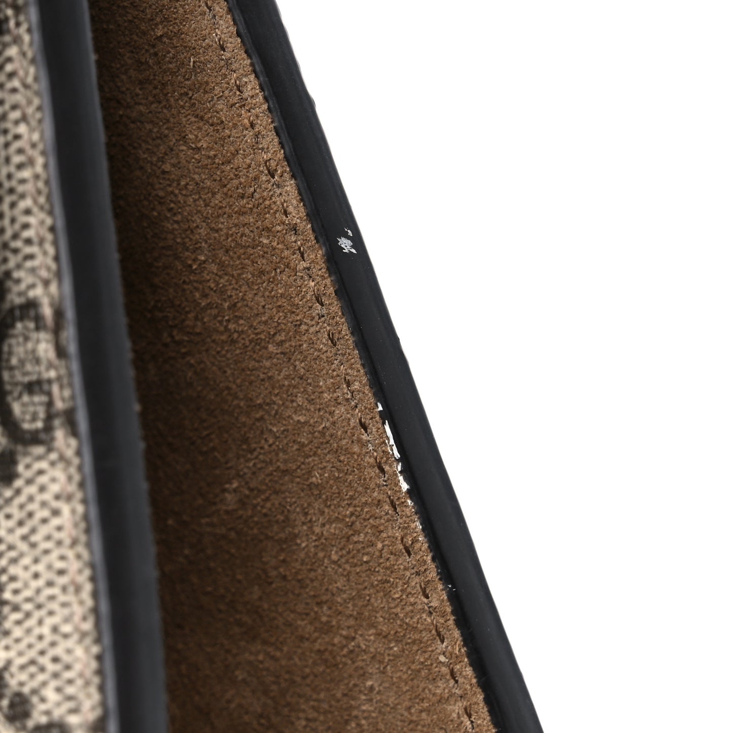 GG Supreme Monogram Suede Crystal Small Dionysus Shoulder Bag Beige Ebony Taupe