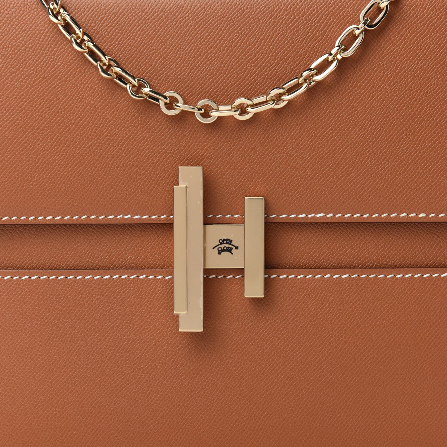 Epsom Cinhetic Boxy Top Handle Bag Gold