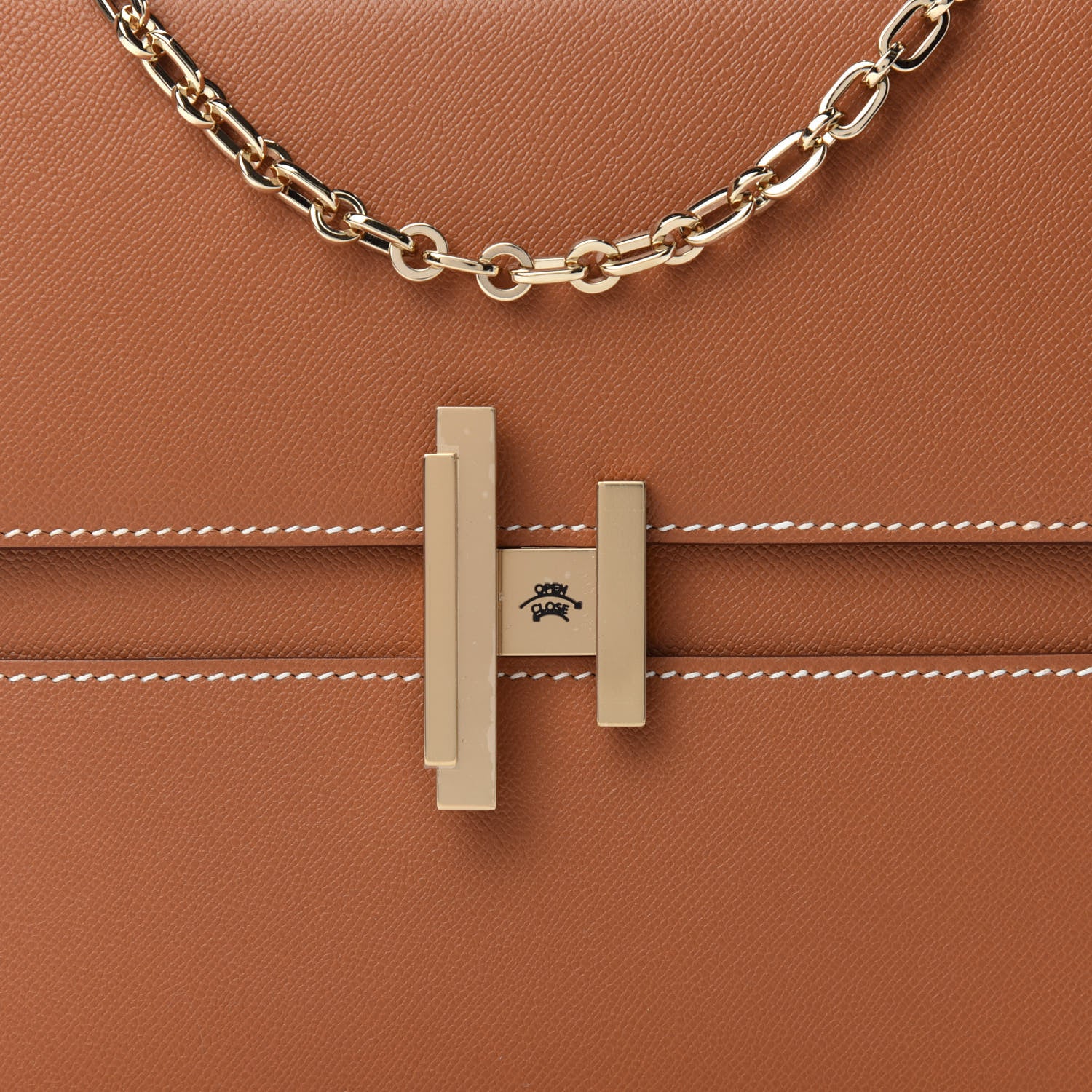 Hermes Epsom Cinhetic Boxy Top Handle Bag Gold 10 of 11