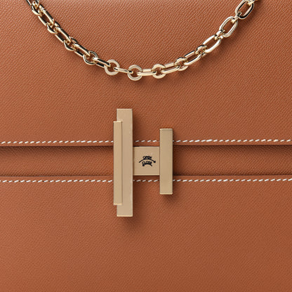 Hermes Epsom Cinhetic Boxy Top Handle Bag Gold 10 of 11